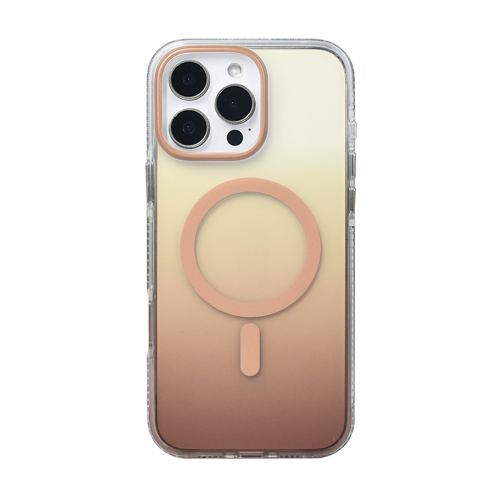 Apple iPhone 16 Pro Max Kılıf M-safe Şarj Özellikli Transparan Renk Geçişli Zore Toros Kapak - 7