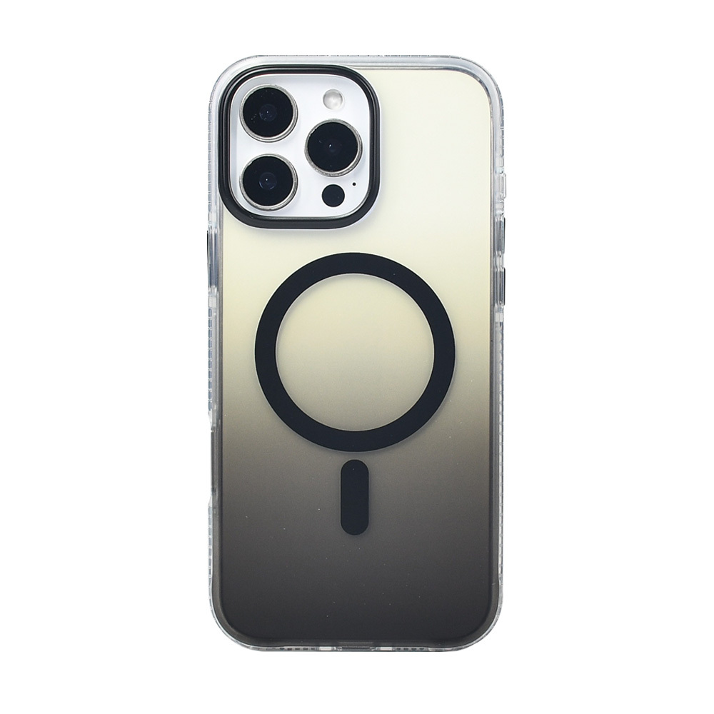 Apple iPhone 16 Pro Max Kılıf M-safe Şarj Özellikli Transparan Renk Geçişli Zore Toros Kapak - 13