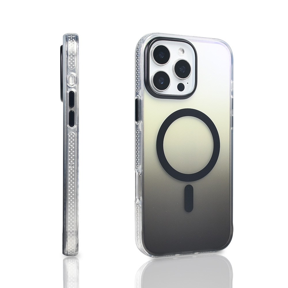 Apple iPhone 16 Pro Max Kılıf M-safe Şarj Özellikli Transparan Renk Geçişli Zore Toros Kapak - 14