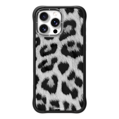 Apple iPhone 16 Pro Max Kılıf M-safe Şarj Özellikli Youngkit Leopard Serisi Kapak Siyah