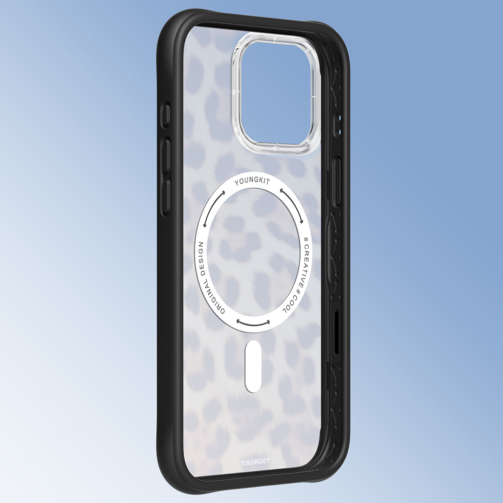 Apple iPhone 16 Pro Max Kılıf M-safe Şarj Özellikli Youngkit Leopard Serisi Kapak - 14