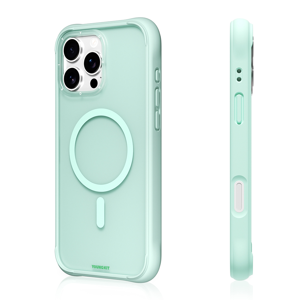 Apple iPhone 16 Pro Max Kılıf M-safe Şarj Özellikli Youngkit Macaroon Serisi Kapak - 13