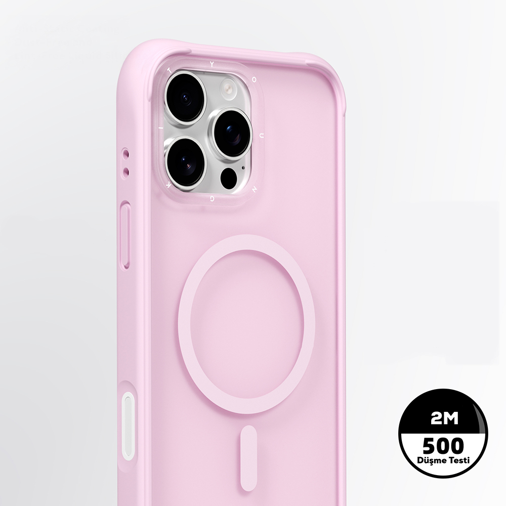 Apple iPhone 16 Pro Max Kılıf M-safe Şarj Özellikli Youngkit Macaroon Serisi Kapak - 19