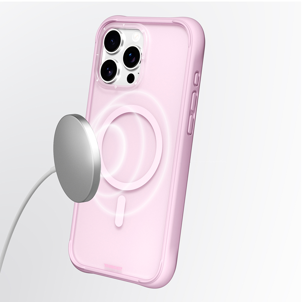 Apple iPhone 16 Pro Max Kılıf M-safe Şarj Özellikli Youngkit Macaroon Serisi Kapak - 22