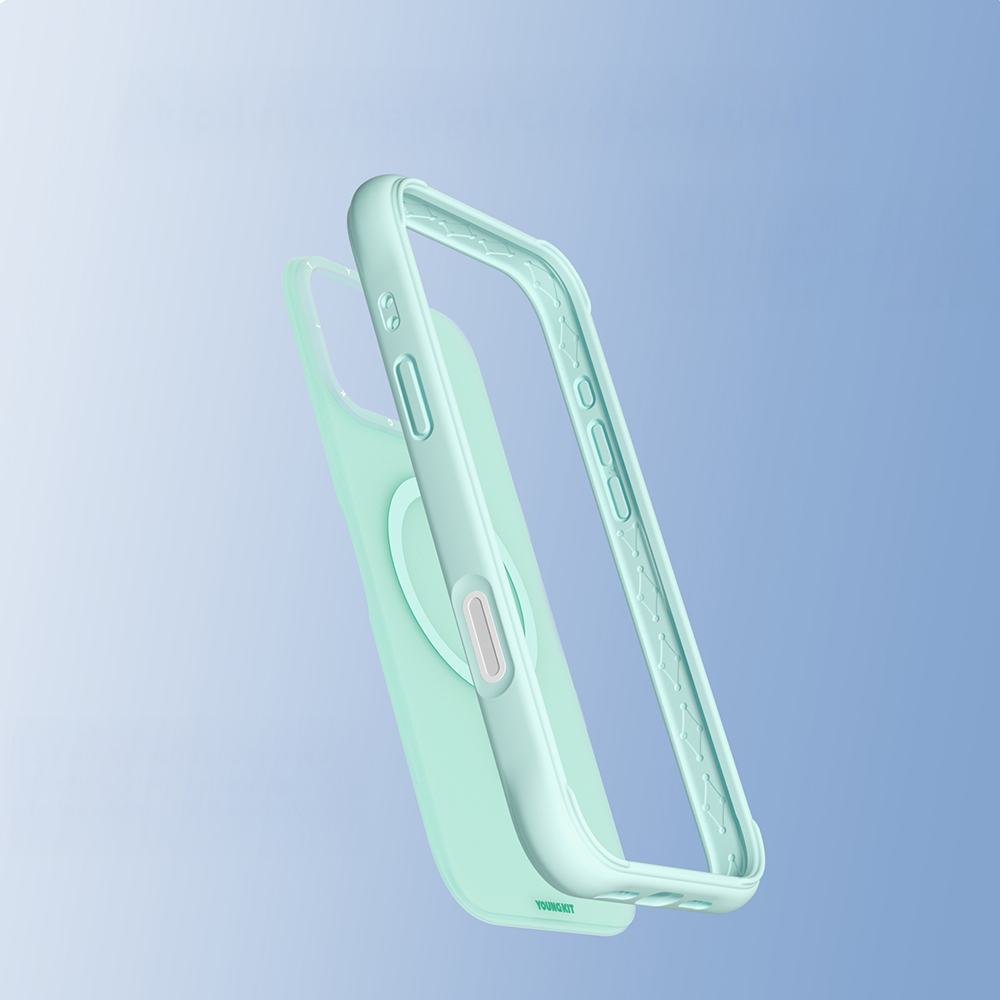 Apple iPhone 16 Pro Max Kılıf M-safe Şarj Özellikli Youngkit Macaroon Serisi Kapak - 35