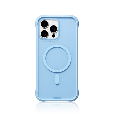 Apple iPhone 16 Pro Max Kılıf M-safe Şarj Özellikli Youngkit Macaroon Serisi Kapak Mavi