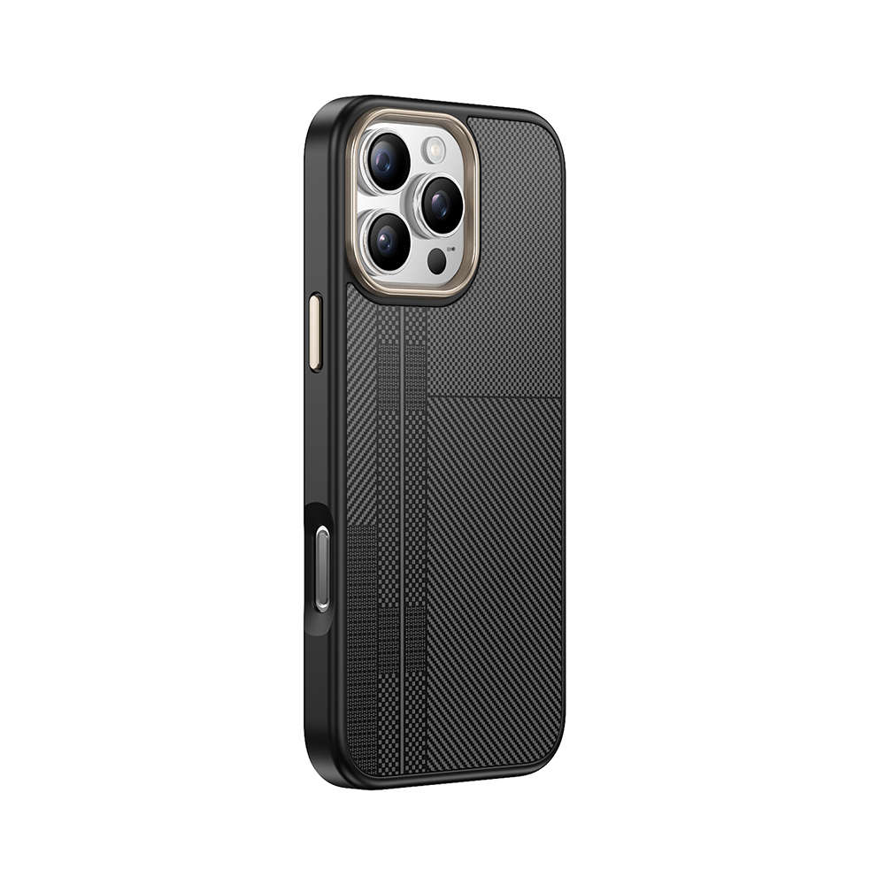 Apple iPhone 16 Pro Max Kılıf M-safe Şarj Özellikli Karbon Fiber Görünümlü Zore Antina Kapak - 7