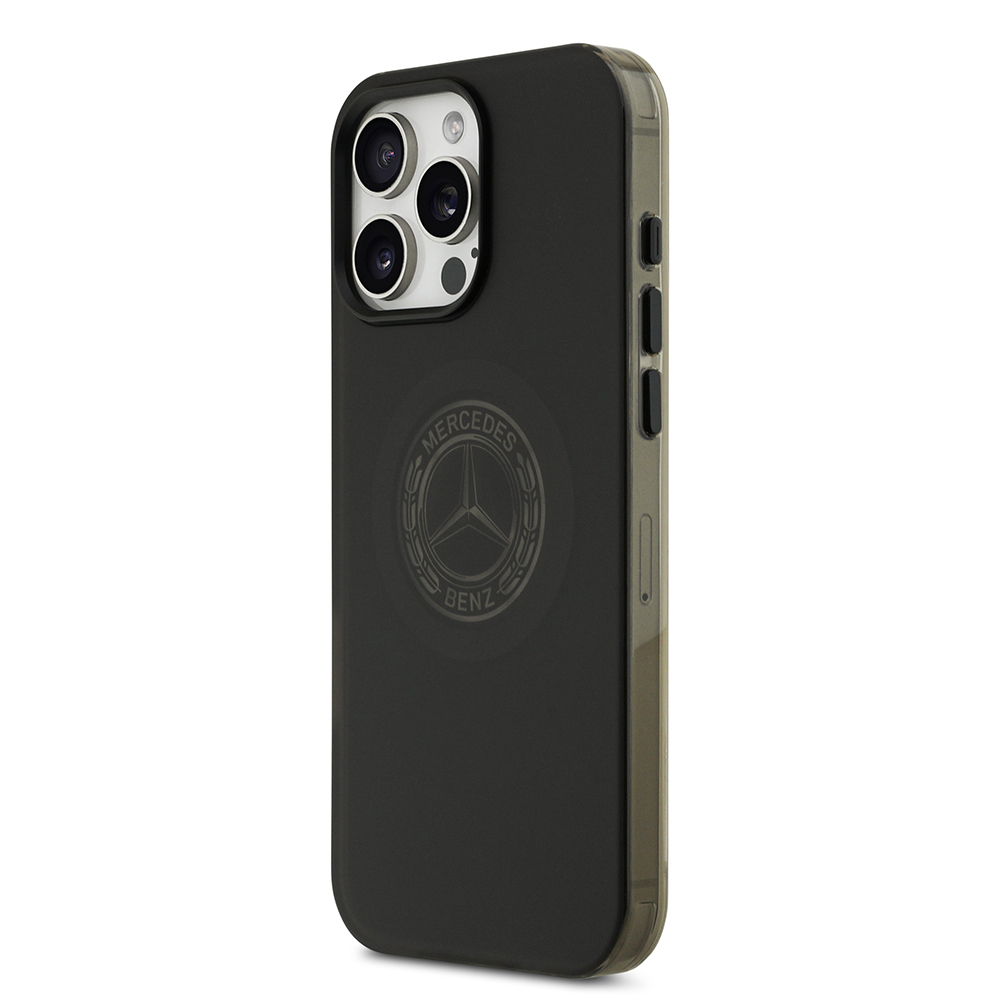 Apple iPhone 16 Pro Max Kılıf Mercedes Benz Orjinal Lisanslı M-safe Şarj Özellikli Buzlu PC Nostaljik Yıldız Dizayn Kapak - 3