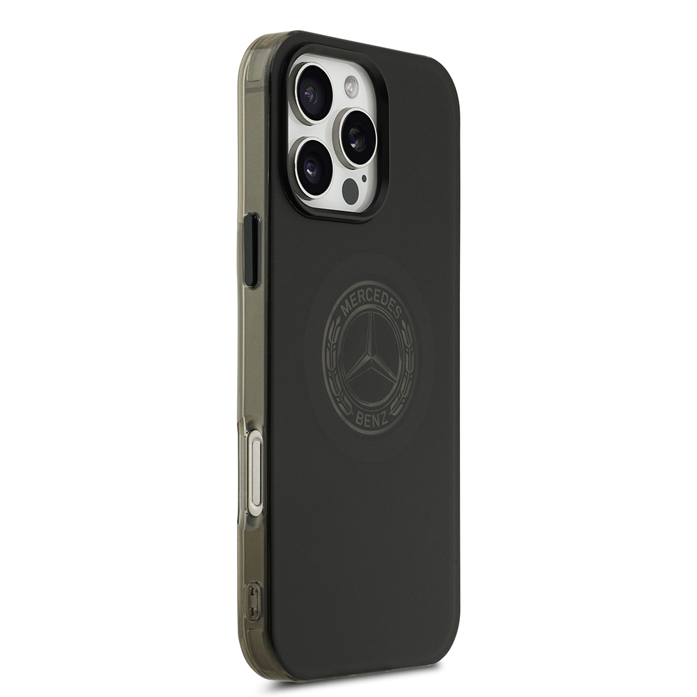 Apple iPhone 16 Pro Max Kılıf Mercedes Benz Orjinal Lisanslı M-safe Şarj Özellikli Buzlu PC Nostaljik Yıldız Dizayn Kapak - 5