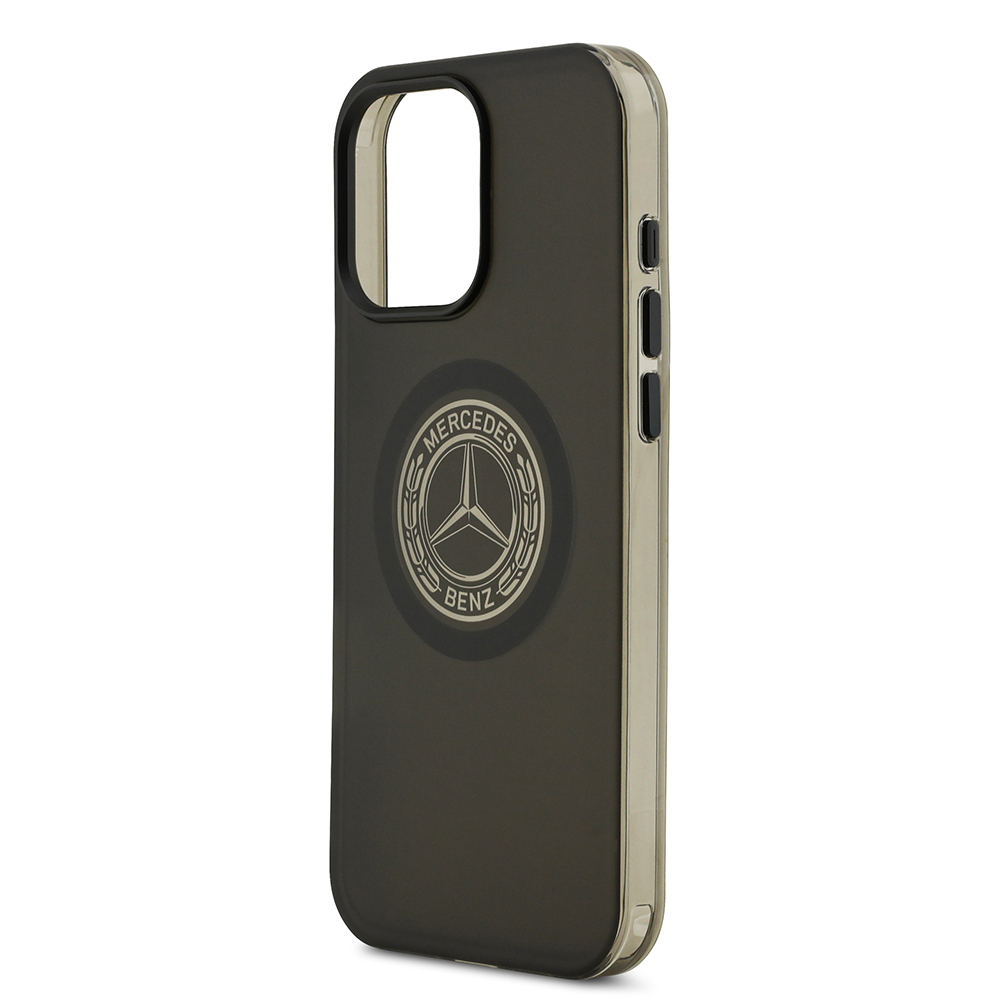 Apple iPhone 16 Pro Max Kılıf Mercedes Benz Orjinal Lisanslı M-safe Şarj Özellikli Buzlu PC Nostaljik Yıldız Dizayn Kapak - 7