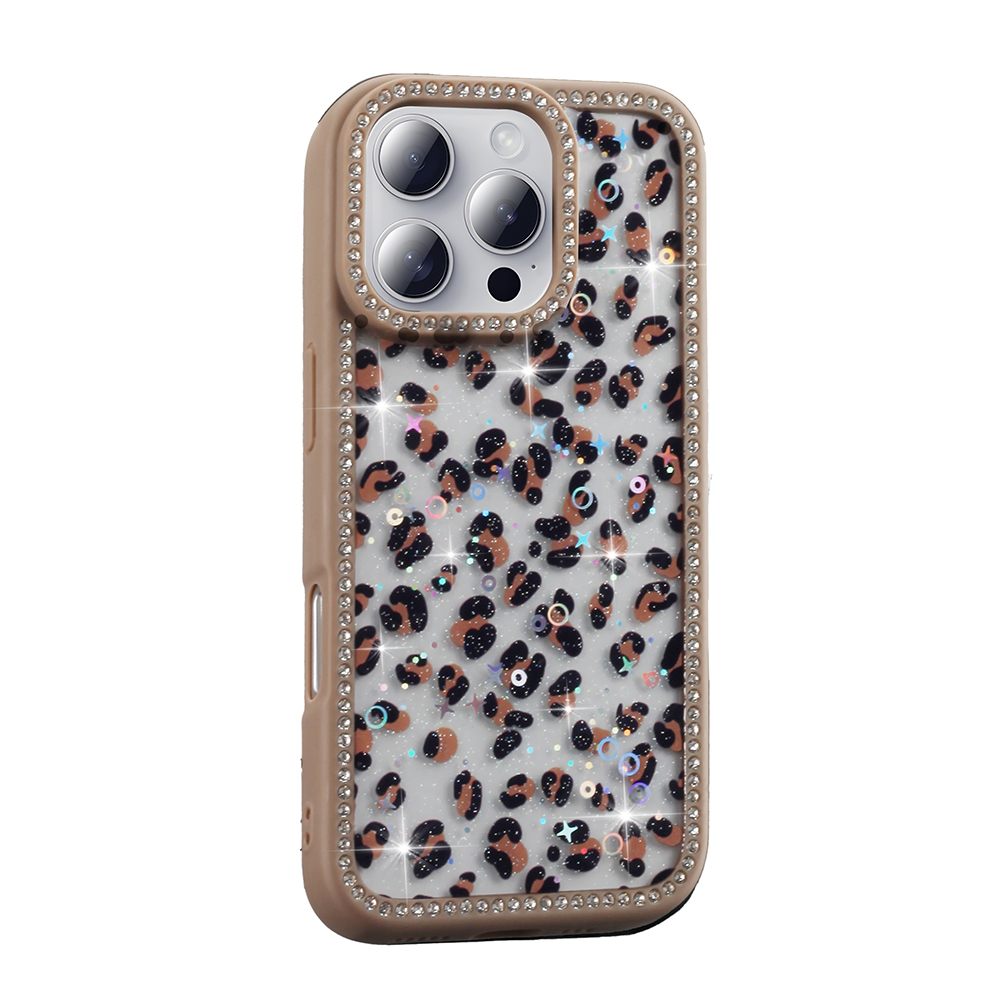 Apple iPhone 16 Pro Max Kılıf Taşlı ve Simli Tasarım Zore Azra Kapak - 6
