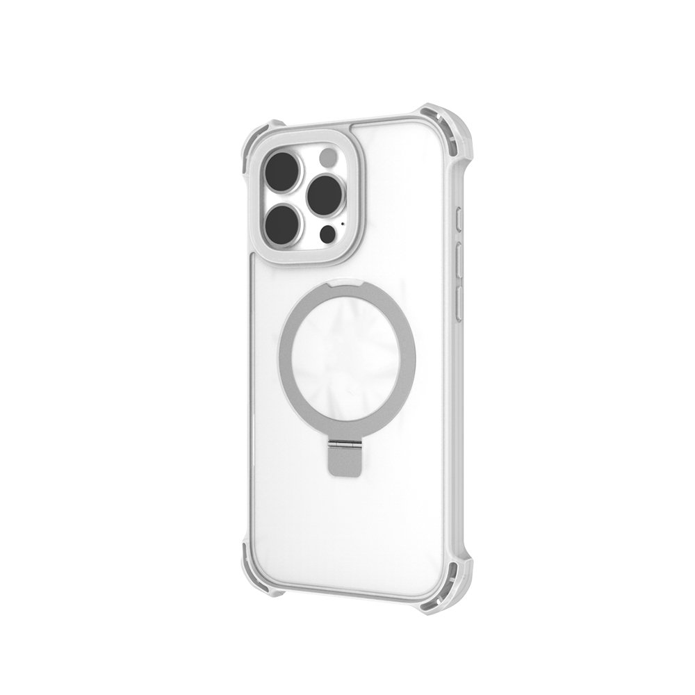 Apple iPhone 16 Pro Max Magsafe Charging Feature Case Raptic Dual Series Transparent Stand Cover - 4