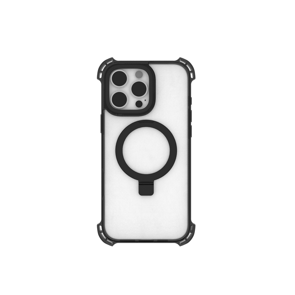 Apple iPhone 16 Pro Max Magsafe Charging Feature Case Raptic Dual Series Transparent Stand Cover - 3