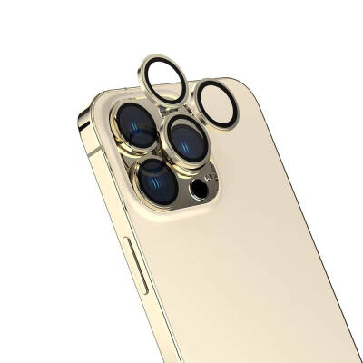 Apple iPhone 16 Pro Max Zore CL-15 Anti-Fingerprint Anti-Reflective Camera Lens Protector Gold