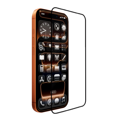 Apple iPhone 16 Pro Mohseven Pure Safir Coating HD 3D Glue Temperli Cam Ekran Koruyucu Şeffaf