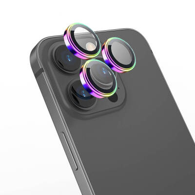 Apple iPhone 16 Pro​​ Wiwu Lens Guard Metal Kamera Lens Koruyucu Colorful