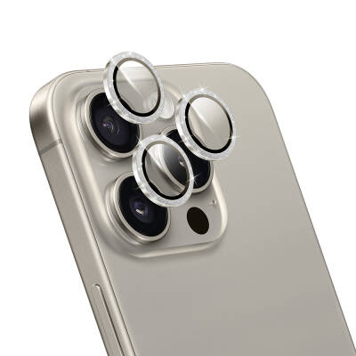 Apple iPhone 16 Pro Wiwu LG-006 Diamond Lens Guard Easy Application Tool Camera Lens Protector Grey