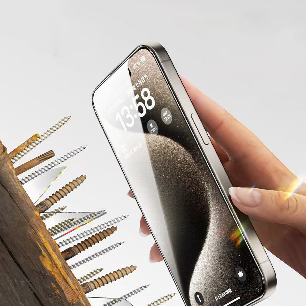 Apple iPhone 16 Pro Zore 3D Mobi HD Temperli Cam Ekran Koruyucu + Kolay Uygulama Aparatı - 9