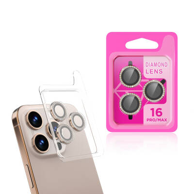 Apple iPhone 16 Pro Zore CL-06 Camera Lens Protector Desert Titanyum