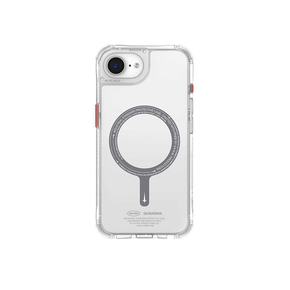 Apple iPhone 16E Case M-safe Charging Feature Transparent Airbag Design Skinarma Saido Cover - 2