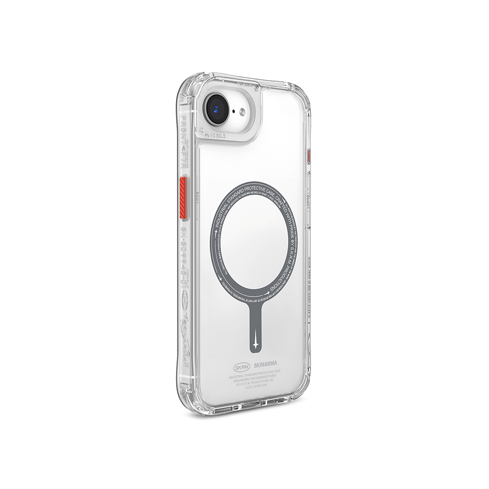 Apple iPhone 16E Case M-safe Charging Feature Transparent Airbag Design Skinarma Saido Cover - 5