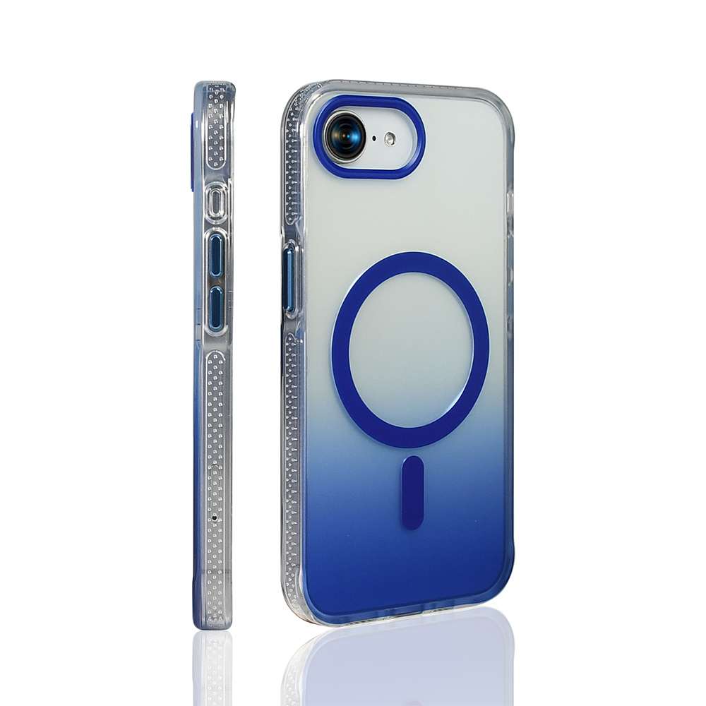 Apple iPhone 16E Case M-safe Charging Feature Transparent Color Transition Zore Toros Cover - 12