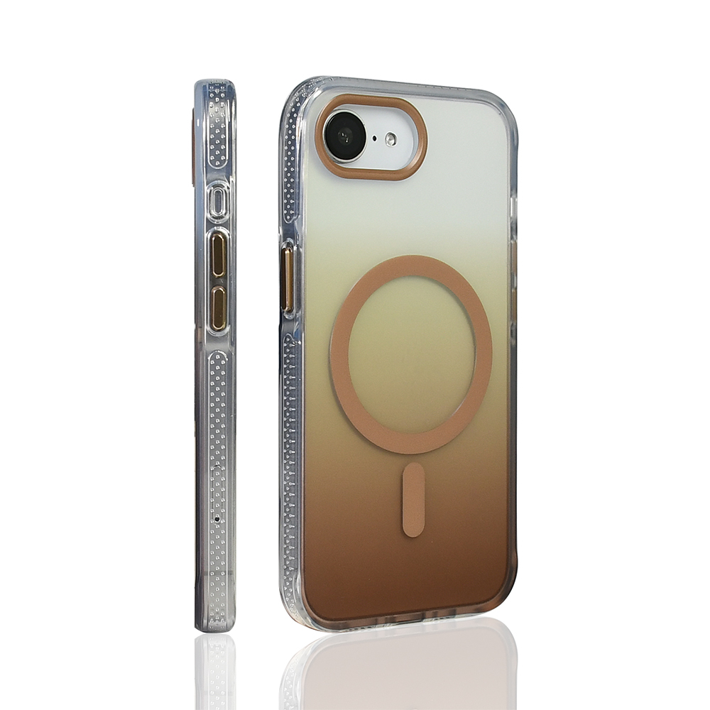 Apple iPhone 16E Case M-safe Charging Feature Transparent Color Transition Zore Toros Cover - 13