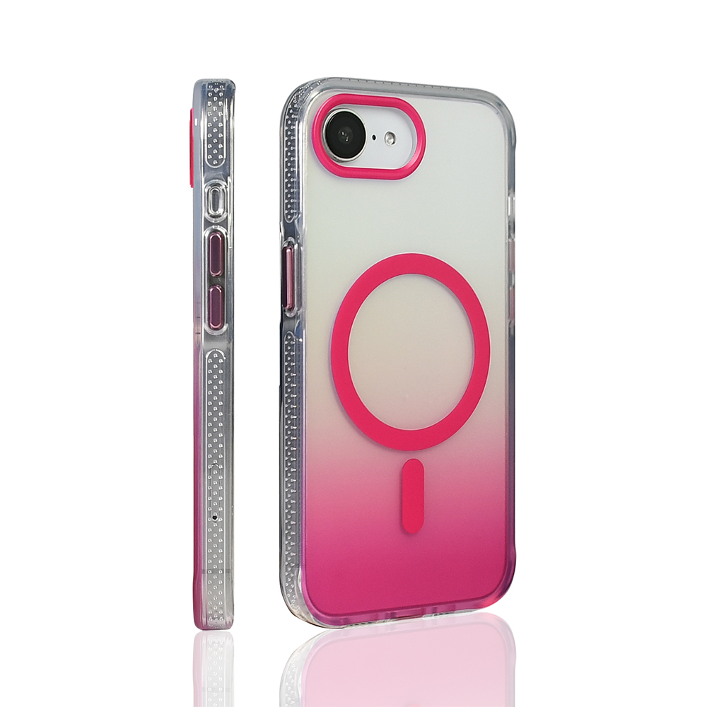 Apple iPhone 16E Case M-safe Charging Feature Transparent Color Transition Zore Toros Cover - 14