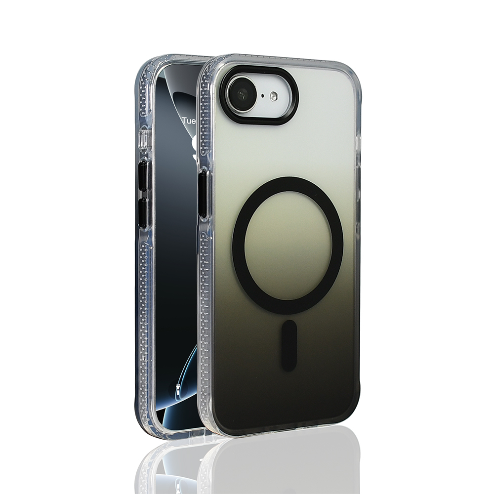 Apple iPhone 16E Case M-safe Charging Feature Transparent Color Transition Zore Toros Cover - 3