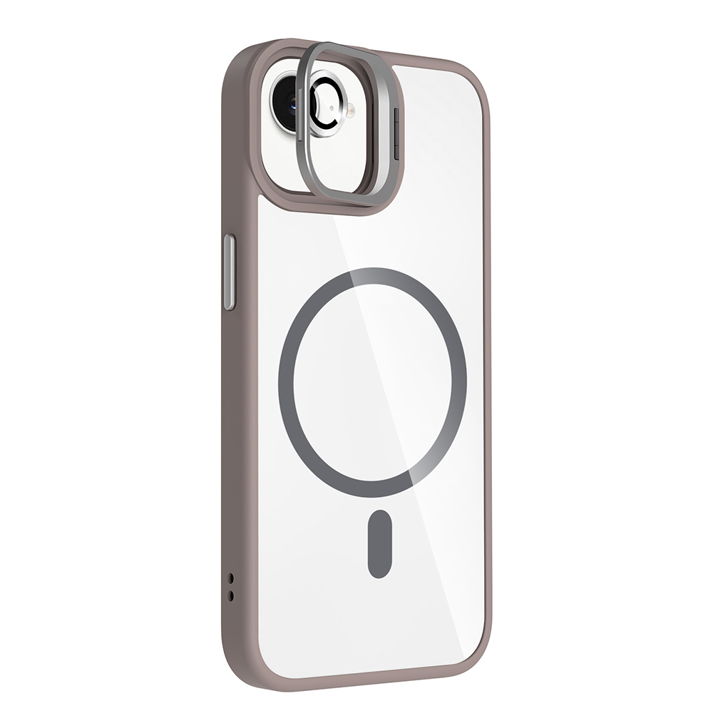 Apple iPhone 16E Case Stand and Camera Lens Gift M-Safe Charging Feature Zore Etro Cover - 12
