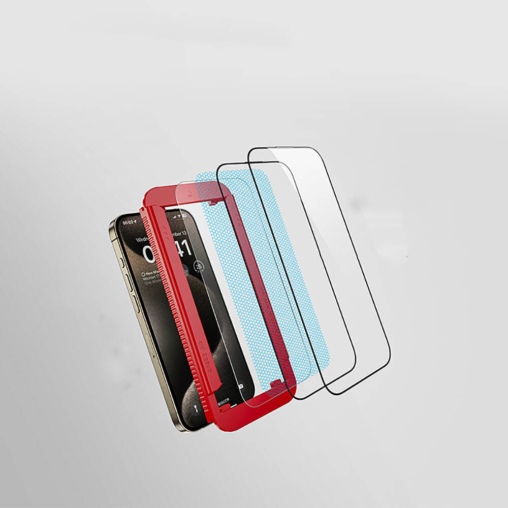 Apple iPhone 16E Casebang Clear HD Ekran Koruyucu + Kolay Uygulama Aparatı - 4