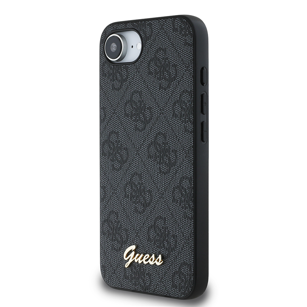 Apple iPhone 16E Kılıf Guess Orjinal Lisanslı 4G Desenli Script Metal Logolu Kapak - 4