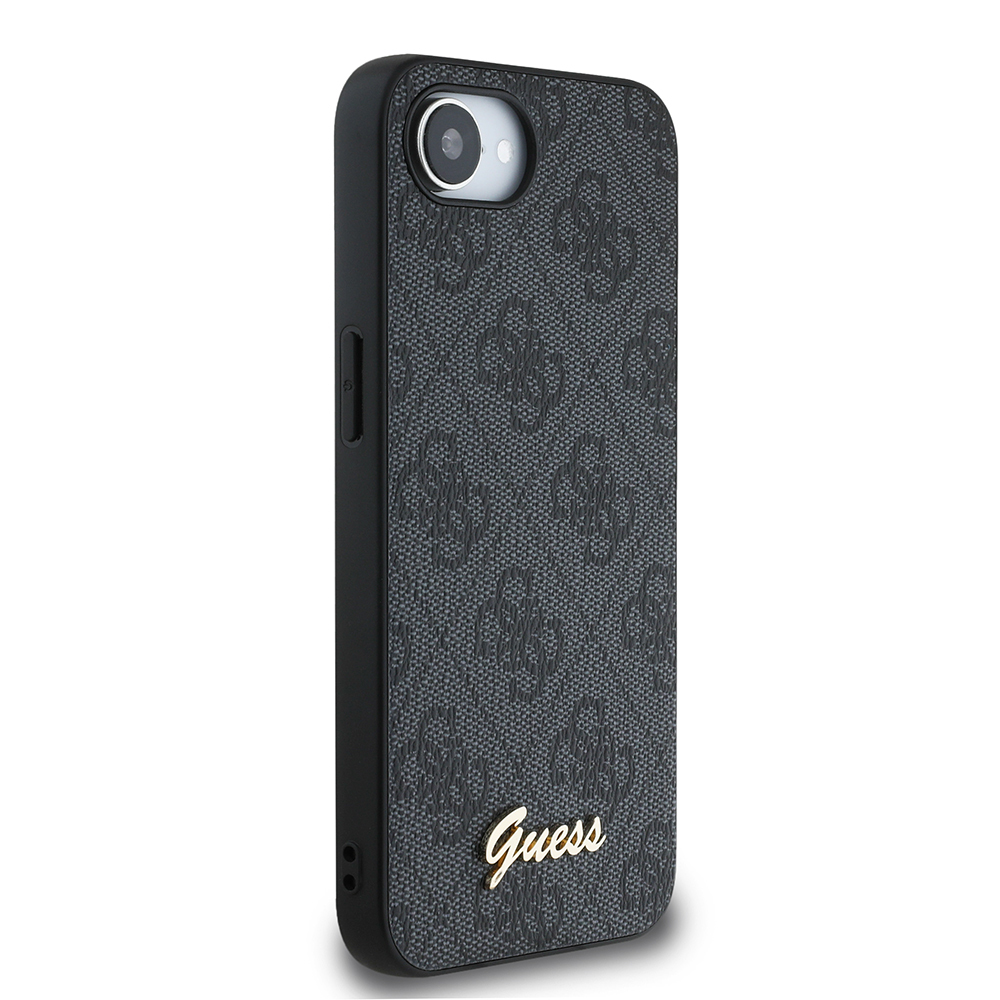 Apple iPhone 16E Kılıf Guess Orjinal Lisanslı 4G Desenli Script Metal Logolu Kapak - 6