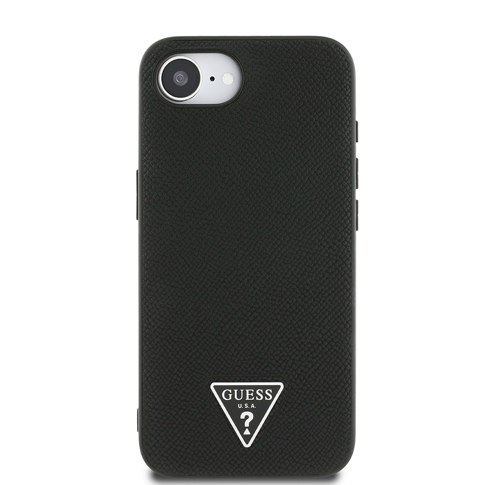 Apple iPhone 16E Kılıf Guess Orjinal Lisanslı M-safe Şarj Özellikli Grained Triangle Kapak - 4