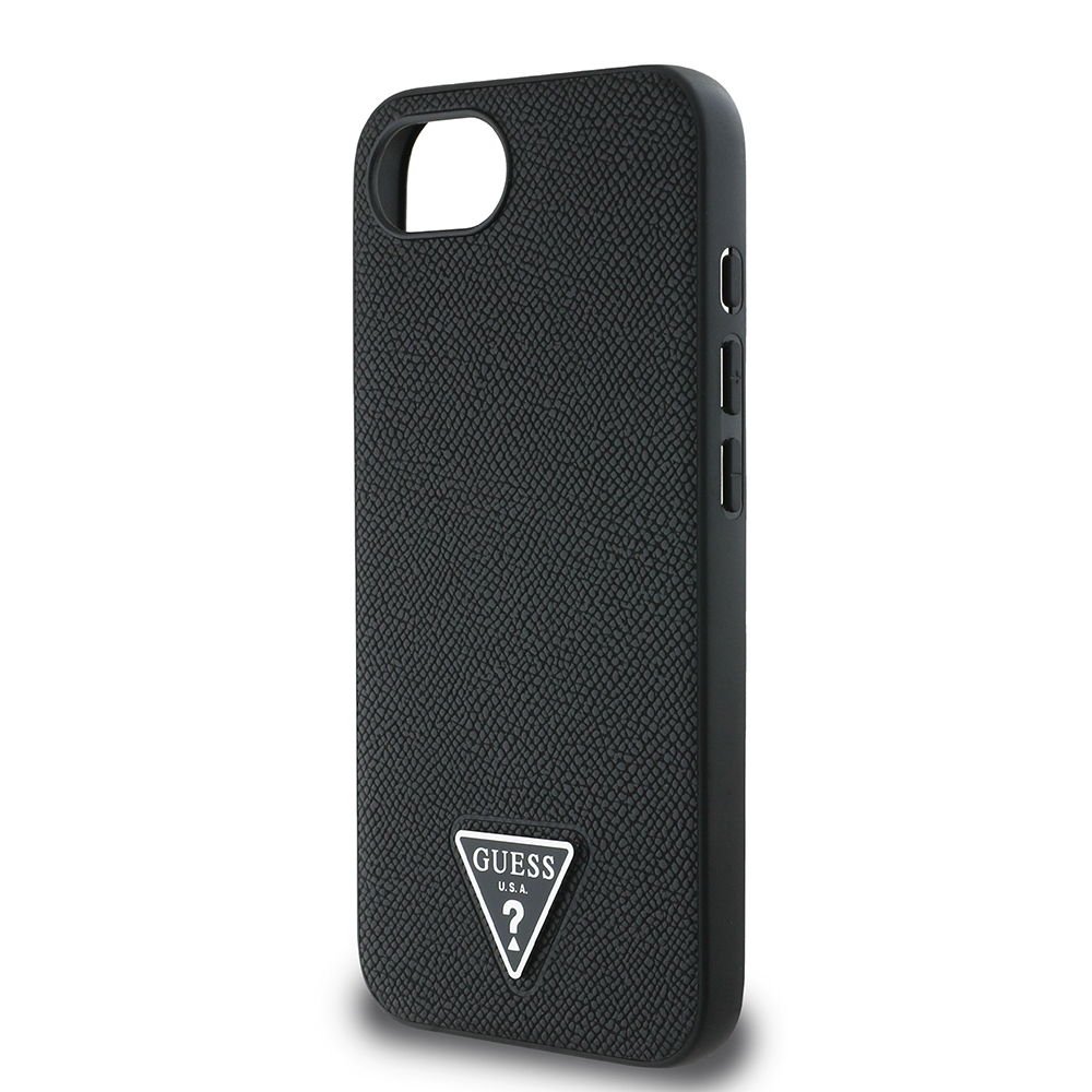 Apple iPhone 16E Kılıf Guess Orjinal Lisanslı M-safe Şarj Özellikli Grained Triangle Kapak - 7