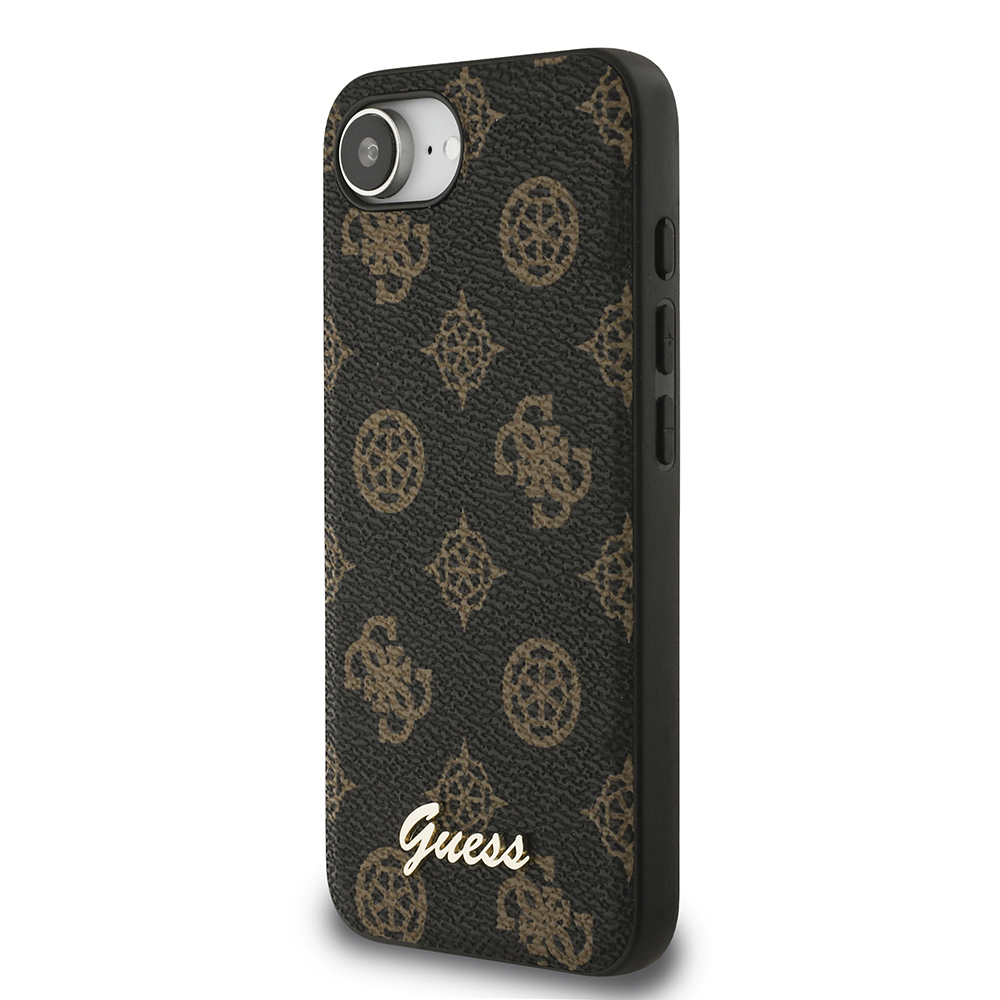 Apple iPhone 16E Kılıf Guess Orjinal Lisanslı M-safe Şarj Özellikli Yazı Logolu Peony Kapak - 3