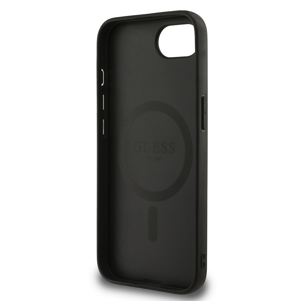 Apple iPhone 16E Kılıf Guess Orjinal Lisanslı M-safe Şarj Özellikli Yazı Logolu Peony Kapak - 8