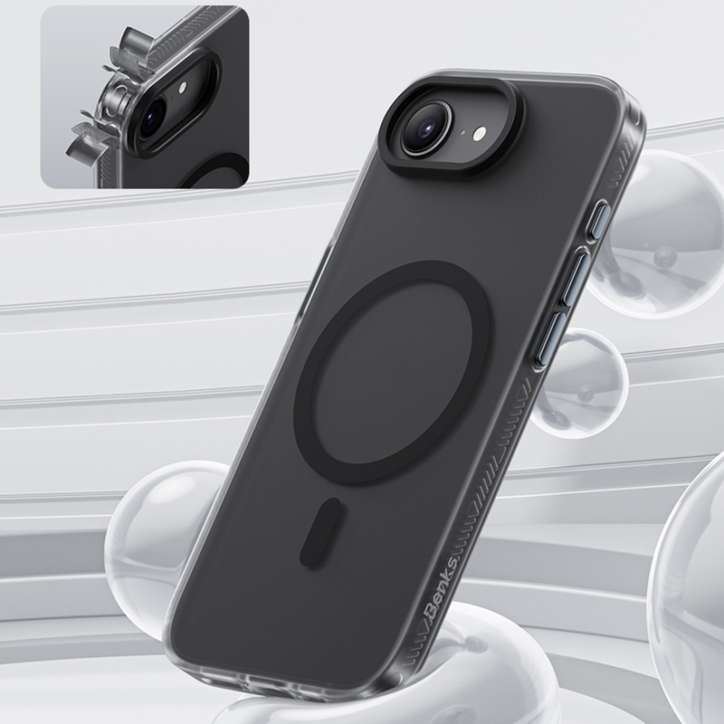 Apple iPhone 16E Kılıf M-safe Şarj Özellikli Benks Lucid Armor Kapak - 9
