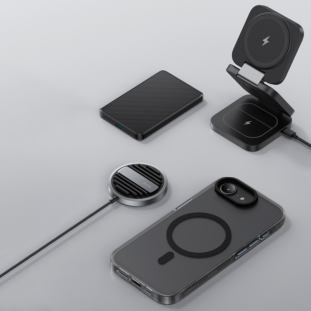 Apple iPhone 16E Kılıf M-safe Şarj Özellikli Benks Lucid Armor Kapak - 13
