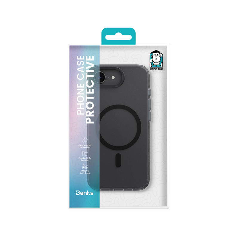 Apple iPhone 16E Kılıf M-safe Şarj Özellikli Benks Lucid Armor Kapak - 14