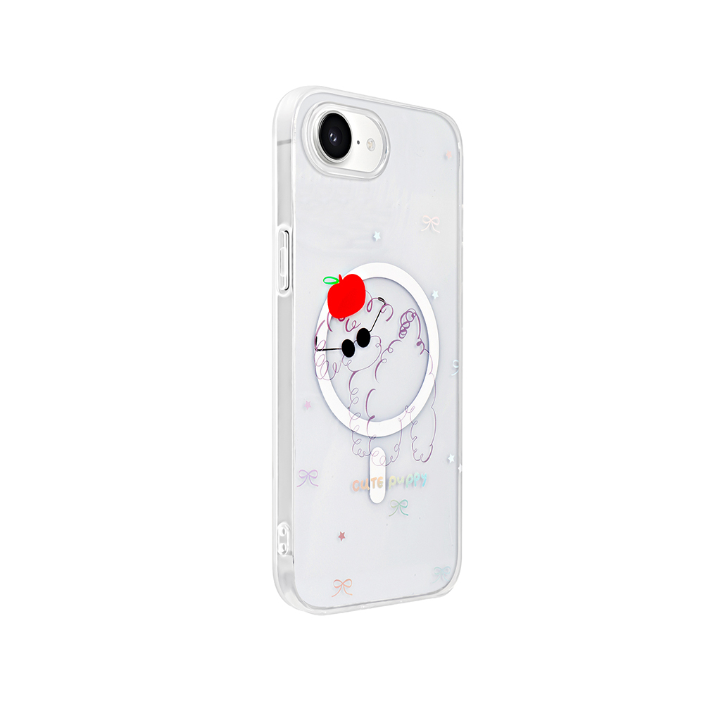 Apple iPhone 16E Kılıf M-Safe Şarj Özellikli Şeffaf Zore Folk Sert Kapak - 8