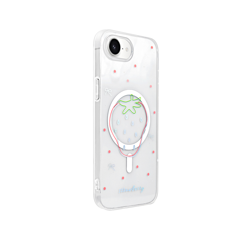 Apple iPhone 16E Kılıf M-Safe Şarj Özellikli Şeffaf Zore Folk Sert Kapak - 9