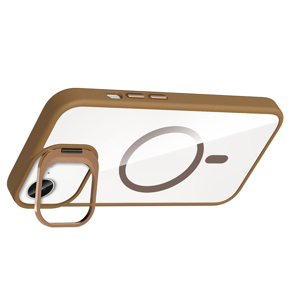 Apple iPhone 16E Kılıf Standlı ve Kamera Lens Hediyeli M-Safe Şarj Özellikli Zore Etro Kapak - 17