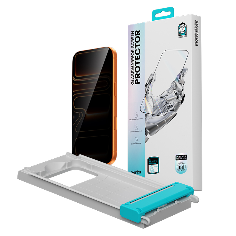 Apple iPhone 17 Air Benks Glass Warrior 2.0 EZFita Privacy Hayalet Cam Ekran Koruyucu + Kolay Uygulama Aparatı - 16