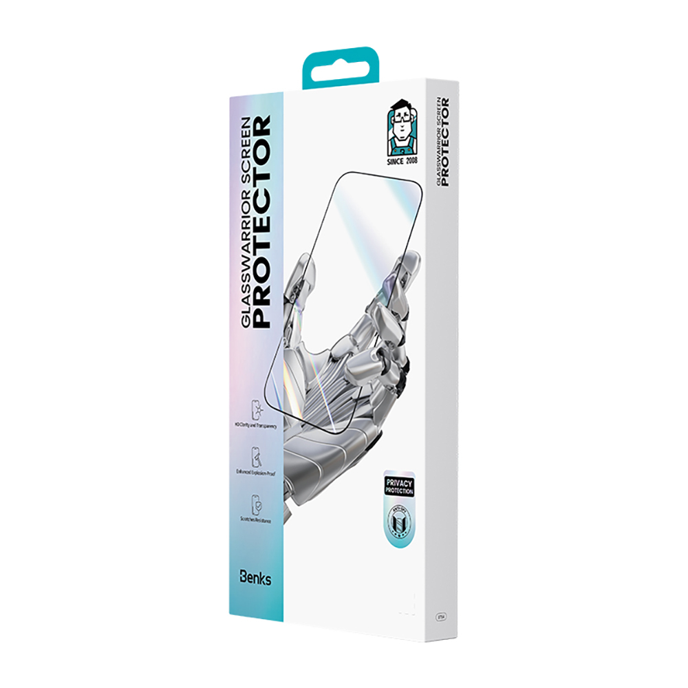 Apple iPhone 17 Air Benks Glass Warrior Privacy HD Cam Ekran Koruyucu + Kolay Uygulama Aparatlı - 13