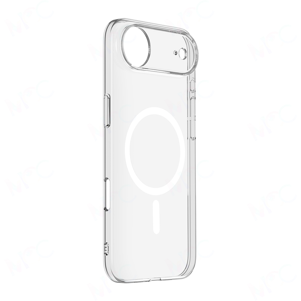Apple iPhone 17 Air Camera Protected M-Safe Charging Feature Transparent Zore London Hard PC Case - 3