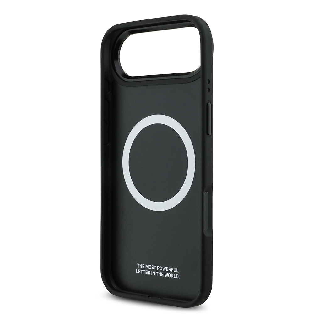 Apple iPhone 17 Air Case BMW Original Licensed M-Safe Charging Feature M Logo Three Stripe Perforated Leather Cover - 15