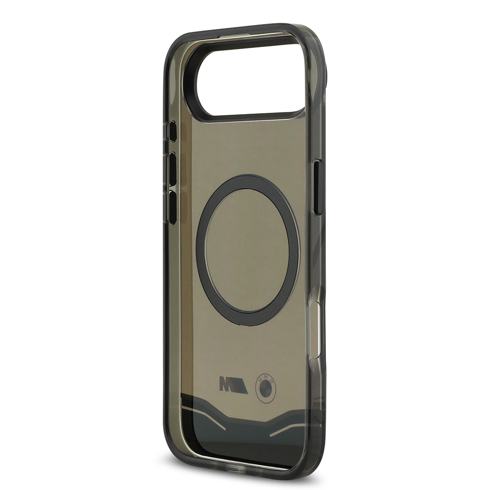 Apple iPhone 17 Air Case BMW Original Licensed M-Safe Charging Feature Metal Button Design Transparent M Design Cover - 8