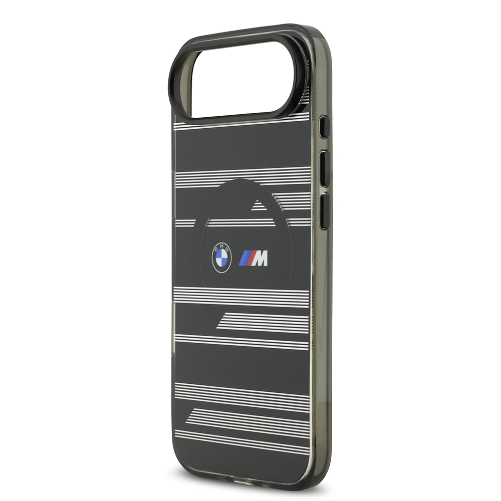 Apple iPhone 17 Air Case BMW Original Licensed M-Safe Charging Feature Metal Camera Button Horizontal Stripe M Design Cover - 14