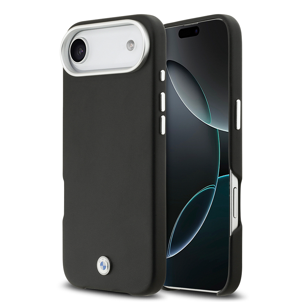 Apple iPhone 17 Air Case BMW Original Licensed M-Safe Charging Feature Metal Logo Full Cover Leather Cover - 3
